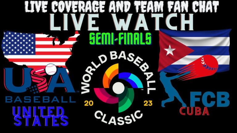 USA vs Cuba LIVE SEMI-FINALS ⚾ 2023 WORLD BASEBALL CLASSIC