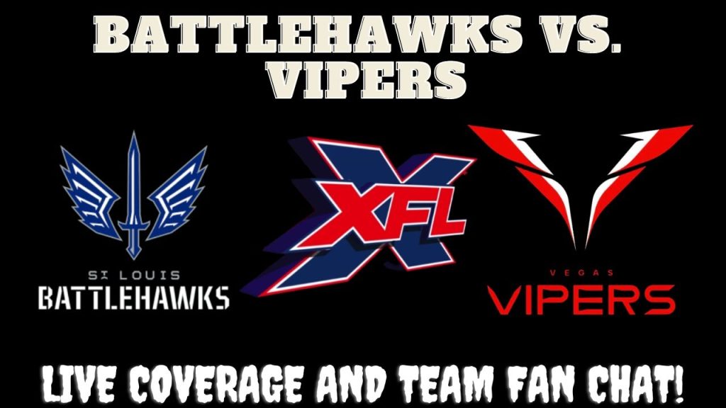 XFL Football Live St. Louis Battlehawks vs. Vegas Vipers
