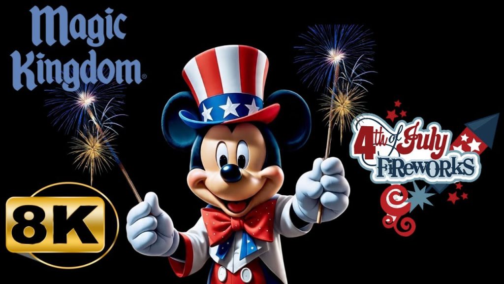 Magic Kingdom July 4th 2025 Fireworks From Contemporary 8K