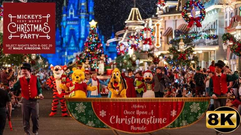 2024 *PREMIUM SPOT Nighttime Christmas Parade “Disney Once Upon A Christmastime Parade” 8K Color