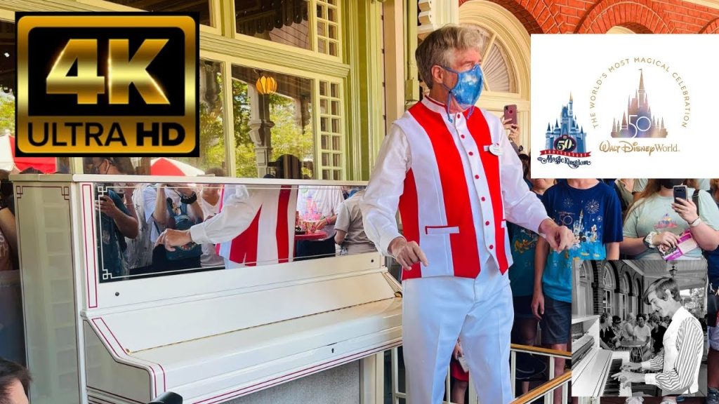 Casey’s Corner Original Pianist Randy Morris | 4K HD Attraction Magic Kingdom | Walt Disney World