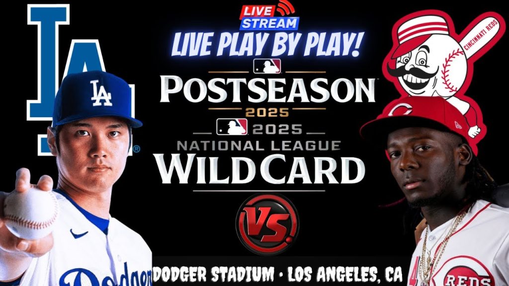 Cincinnati Reds vs Los Angeles Dodgers ⚾🔥 Live NL Wildcard GAME 1 Play-by-play Watch!