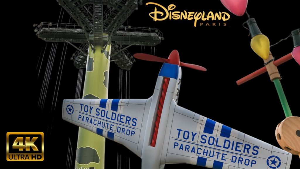 Toy Soldiers Parachute Drop | 4K Full Ride Walt Disney Studios Park in France