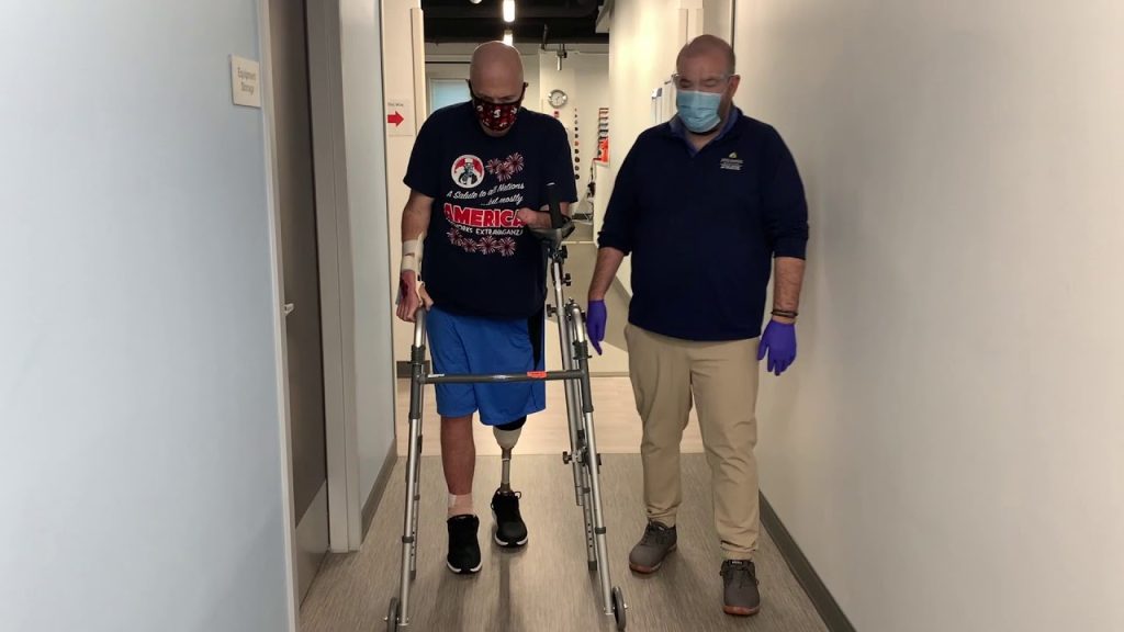 Triple Amputee Learning to Walk Again – 3erd Month