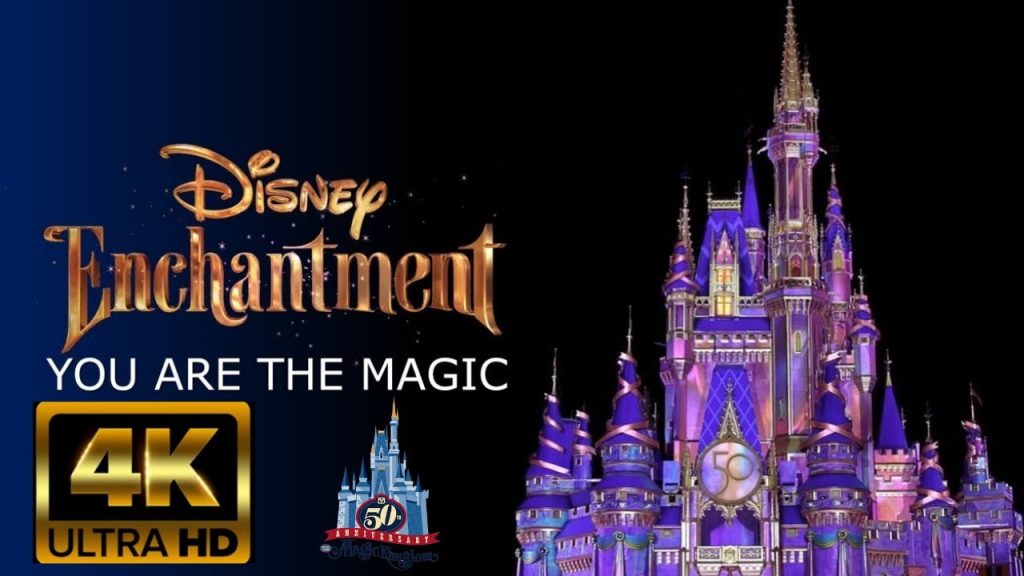 Disney Enchantment with Projections | 4K POV Full Show | Disney World Magic Kingdom 50th Anniversary