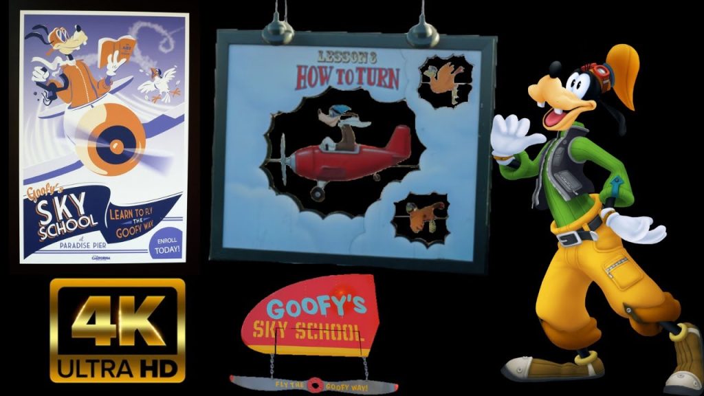 Goofy’s Sky School | 4K POV Full Ride Attraction | Disney California Adventure