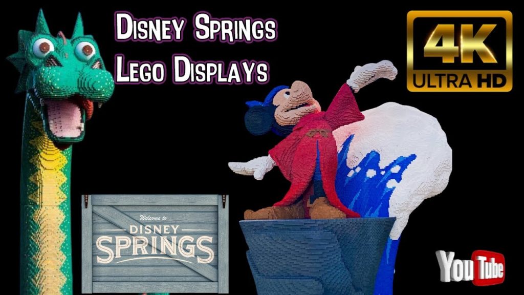 Lego DisplaysDisney Springs | 4K HD Stroll || Walt Disney World