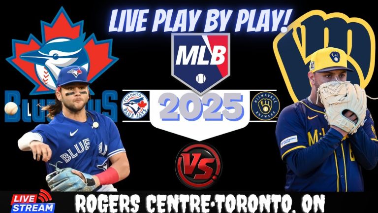 🔴MLB LIVE (Milwaukee Brewers vs. Toronto Blue Jays) – LIVE BASEBALL – LIVE WATCH
