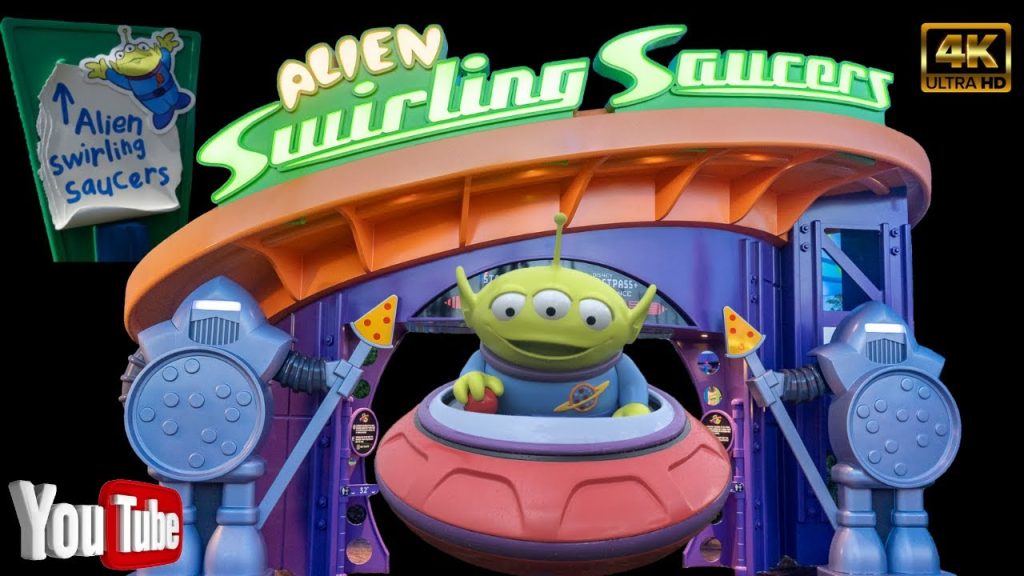 Alien Swirling Saucers |  4K POV Full ride Attraction | Toy Story Land Hollywood Studios Walt Disney