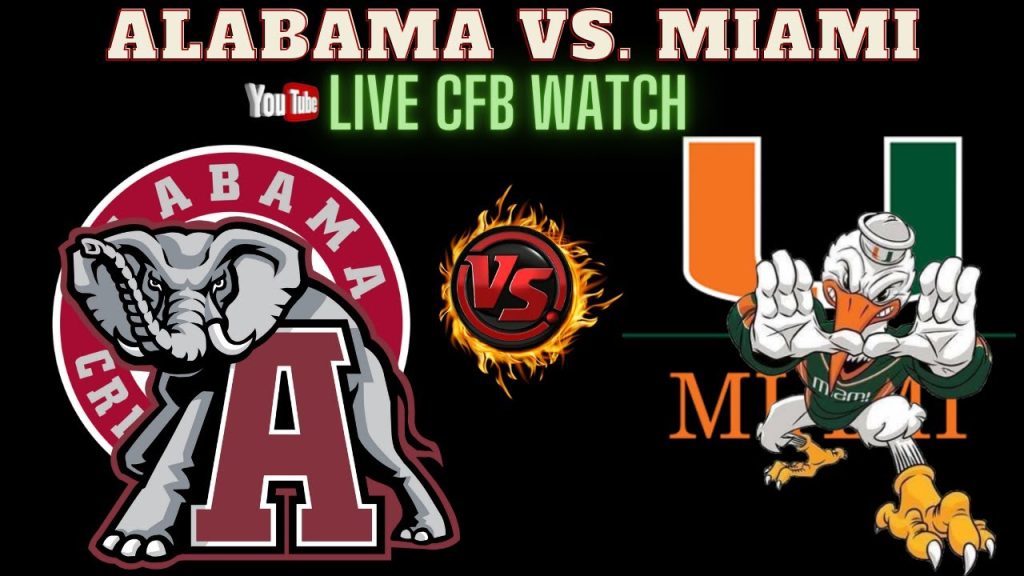Alabama vs Miami  🔴LIVE CFB Watch 🏈ALAvsMIA  🏈Play By Play Reaction
