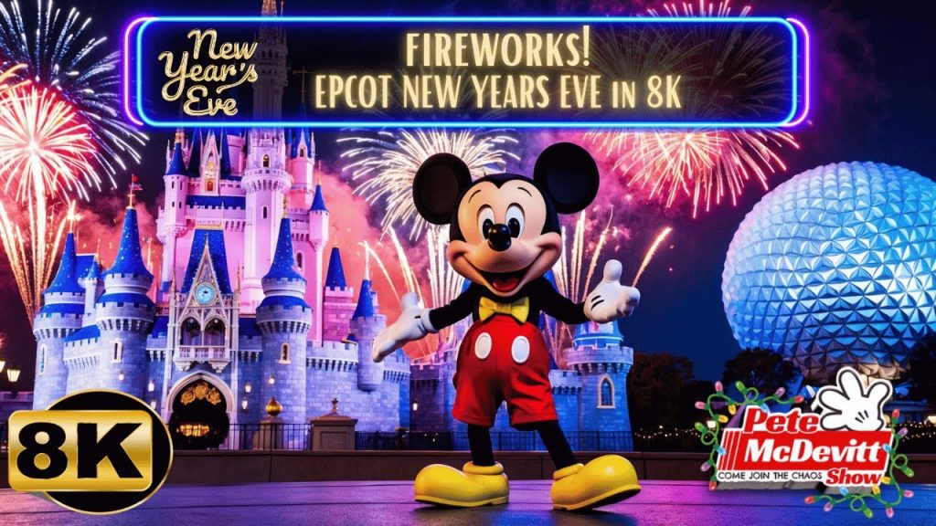 Disney 2025 EPCOT New Years Eve Fireworks 8K