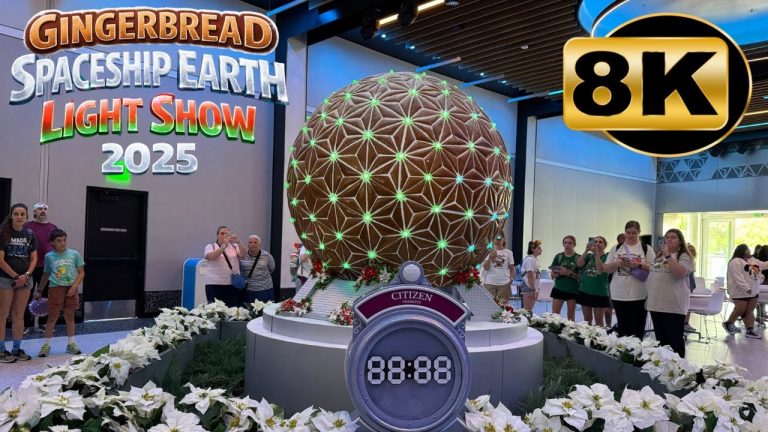 Disney EPCOT Gingerbread Spaceship Earth 8K ~ 2025