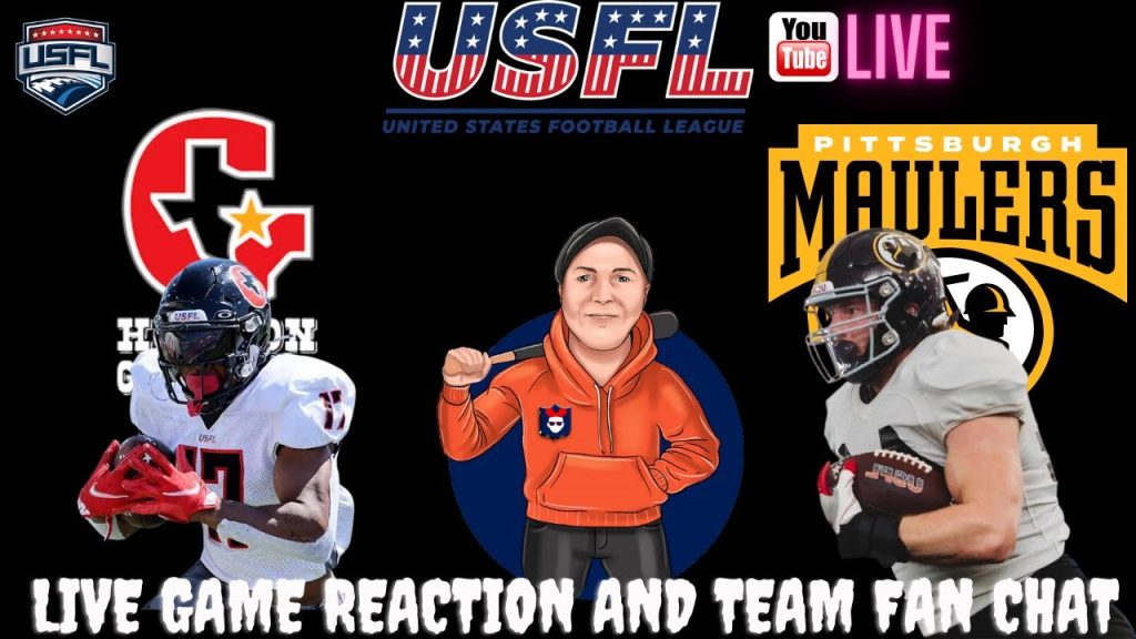 USFL Live 🔴 Pittsburgh Maulers vs. Houston Gamblers | Live Watch Reaction and Fan Discussion