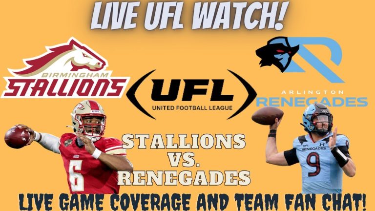 Live Ufl Fan Stream: Birmingham Stallions Take On Arlington Renegades In An Epic Showdown 🏈🔥