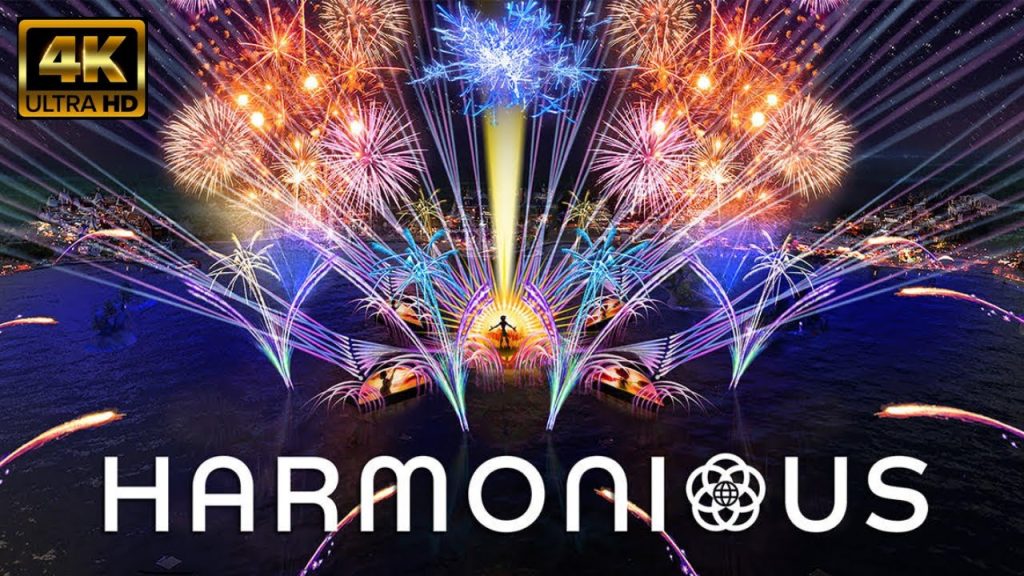 Harmonious 4KHD FULL SHOW Epcot World Showcase Lagoon Walt Disney World 50th Anniversary Celebration