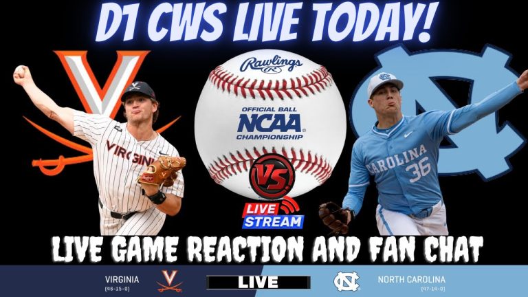 CWS LIVE 🔴⚾ CAROLINA TAR HEELS vs. VIRGINIA CAVALIERS – LIVE BASEBALL
