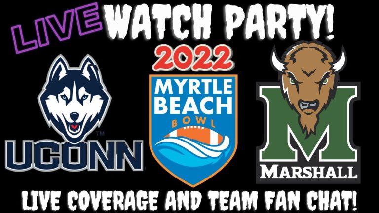 Marshall Thundering Herd vs Connecticut Huskies 🏈  LIVE 2022 Myrtle Beach Bowl