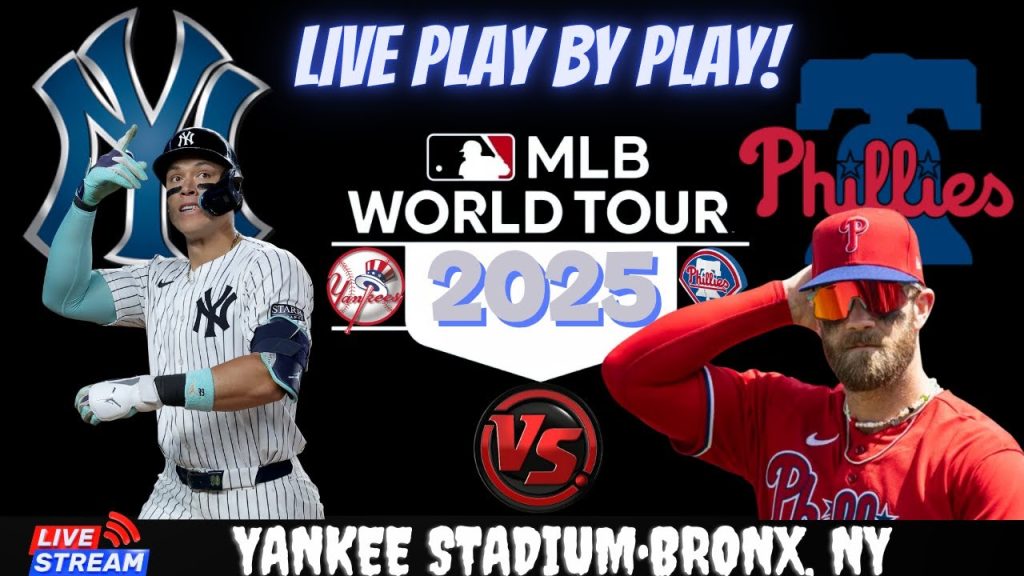 Yankees vs Phillies ~ MLB ~  PLAY BY PLAY ~ LIVE WATCH 🔴⚾