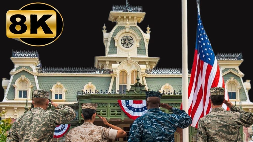 Disney Veteran Flag Retreat Ceremony 8K