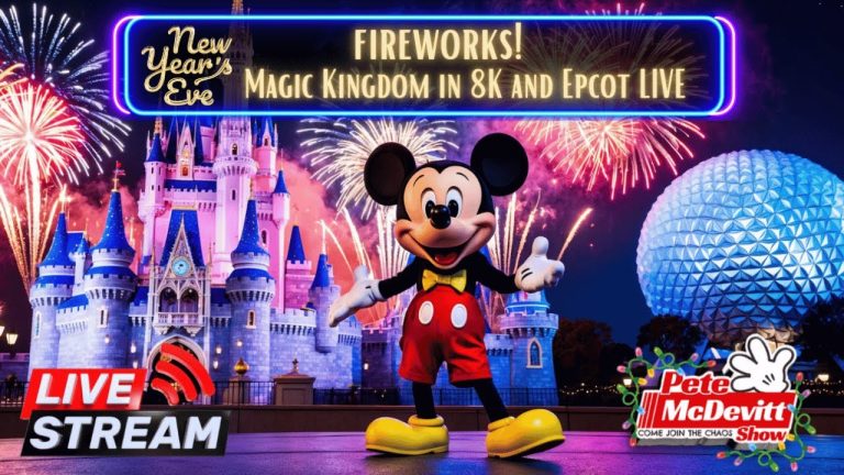 Disney 2025 Magic Kingdom & EPCOT Simulcast New Years Eve Fireworks LIVE!