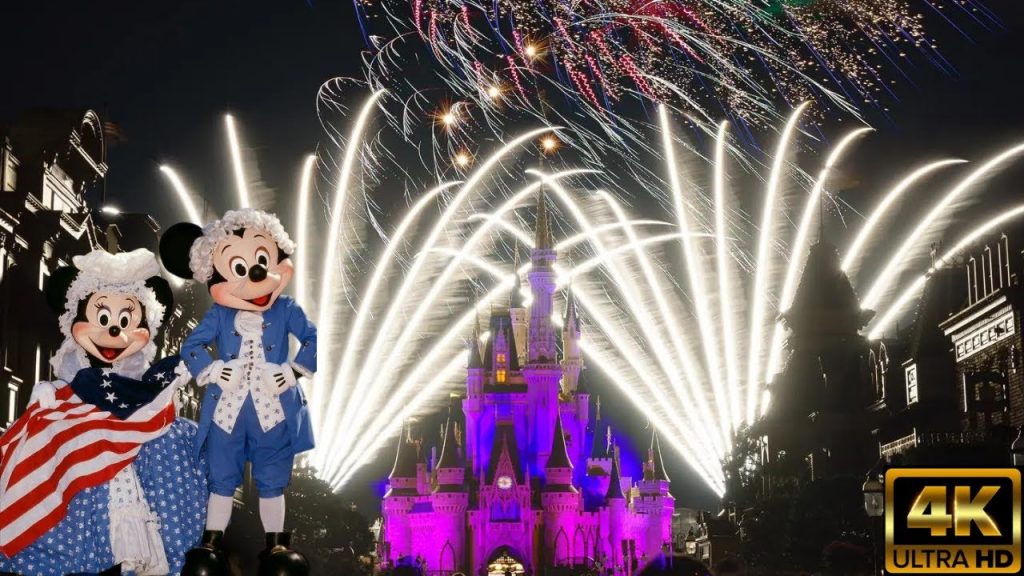 Magic Kingdom July 4th (3rd) fireworks Celebrate America 4k 60fps | 50th Anniversary Celebration