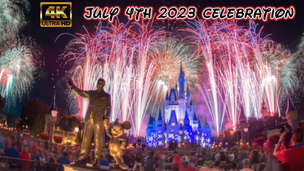 Magic Kingdom July 4th 2023 fireworks Celebrate America 4k 60fps
