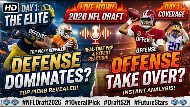 LIVE: 2026 NFL Draft Day 1 – Round 1-2 Play-by-Play & Reaction!