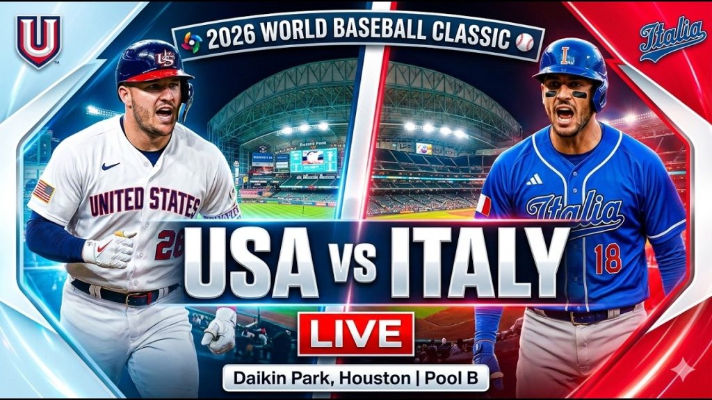 USA vs ITALY ⚾ 2026 World Baseball Classic WBC (LIVE) | Pool B Full Game