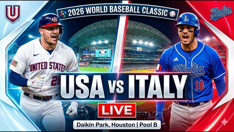 USA vs ITALY ⚾ 2026 World Baseball Classic WBC (LIVE) | Pool B Full Game